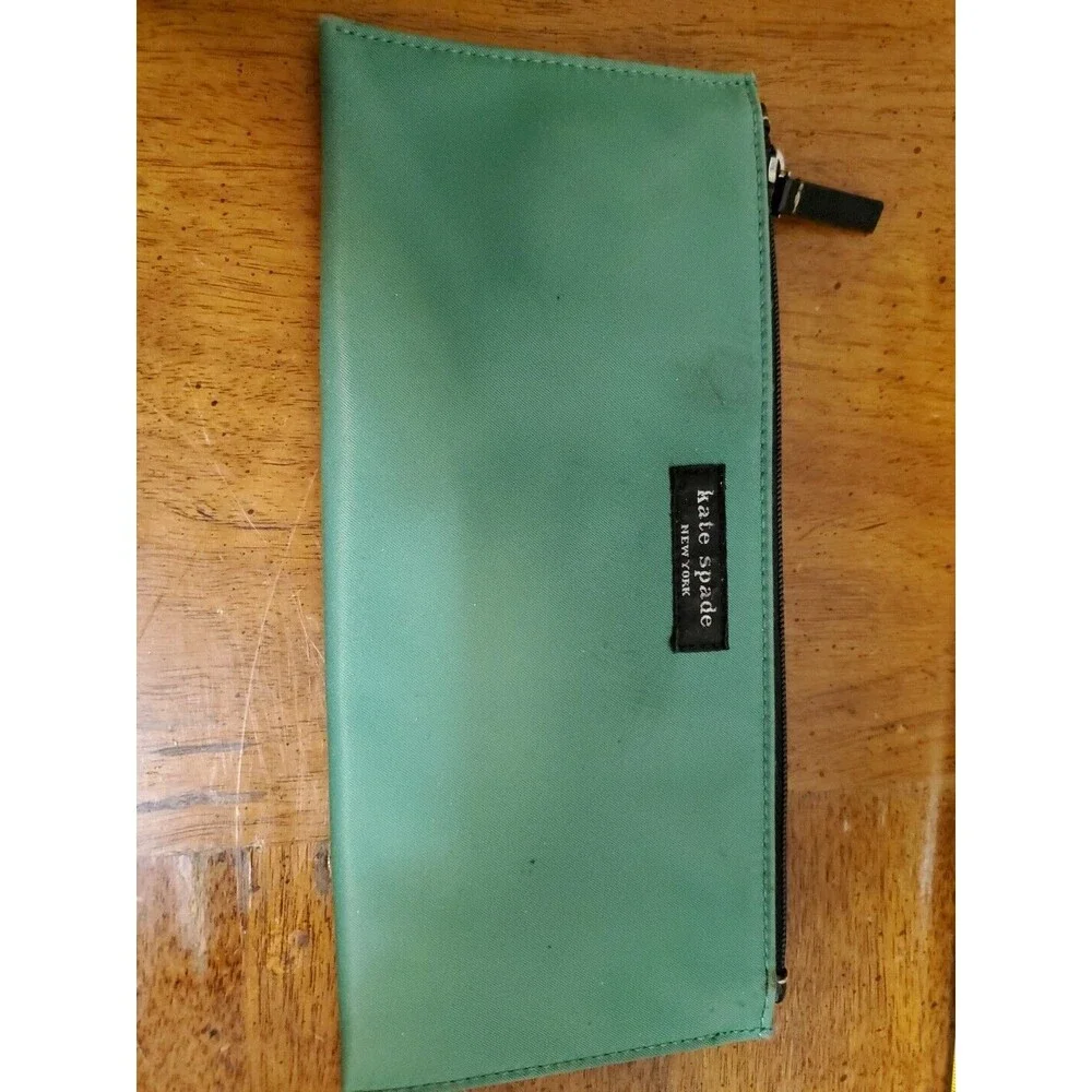 Kate Spade Diaper Shoulder Bag Tote Mint Green With Inner Pouch Zips Pockets